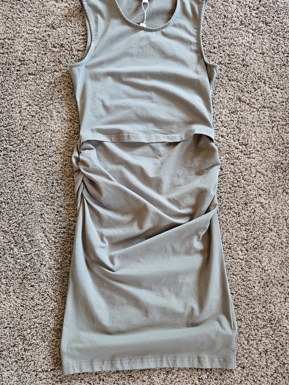 Ripe Moss Organic Nursing Tank Dress - Olive Green